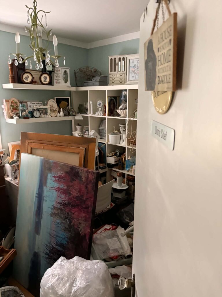 before organizing and downsizing